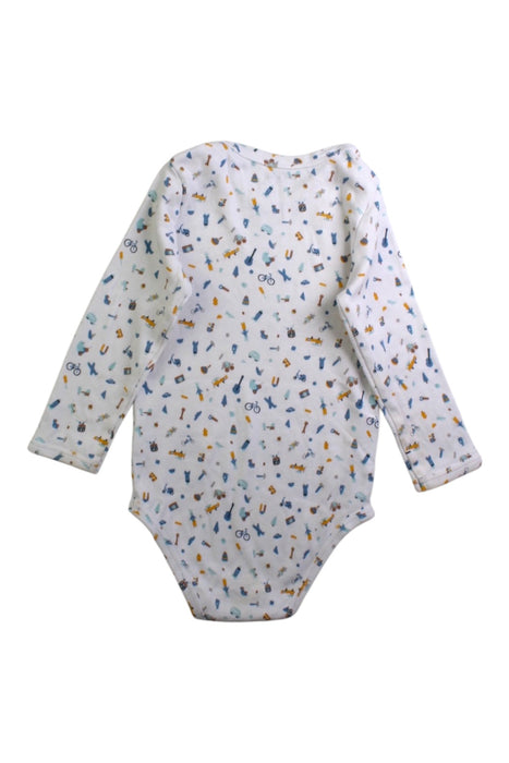 A White Long Sleeve Bodysuits from Vertbaudet in size 2T for boy. (Back View)