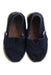 A Navy Slip Ons from Toms in size 18-24M for boy. (Back View)