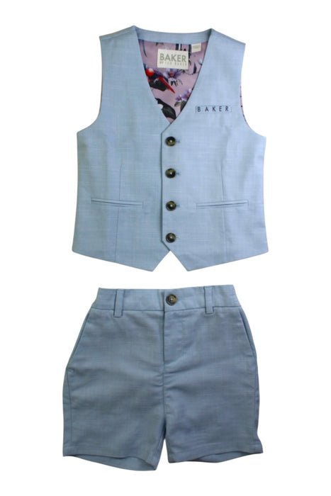 A Blue Suit Vests from Baker by Ted Baker in size 3T for boy. (Front View)