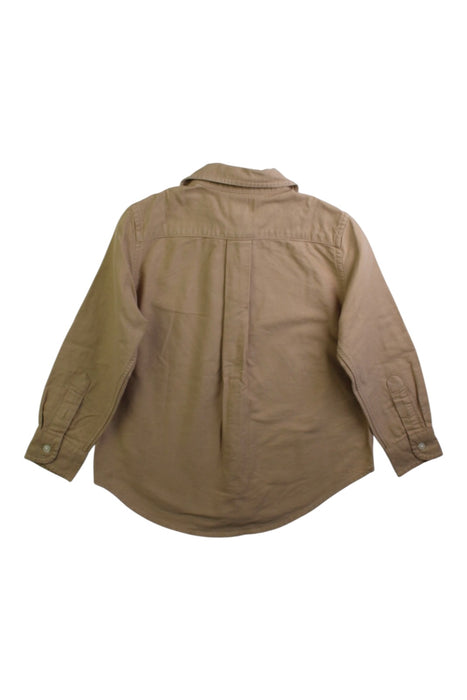 A Beige Long Sleeve Shirts from Polo Ralph Lauren in size 3T for boy. (Back View)