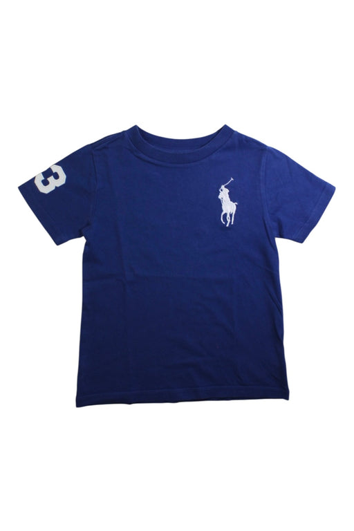 A Blue Short Sleeve T Shirts from Polo Ralph Lauren in size 3T for boy. (Front View)