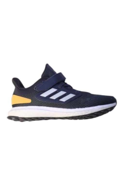 A Black Sneakers from Adidas in size 7Y for boy. (Front View)