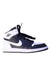 A White Sneakers from Air Jordan in size 7Y for boy. (Front View)