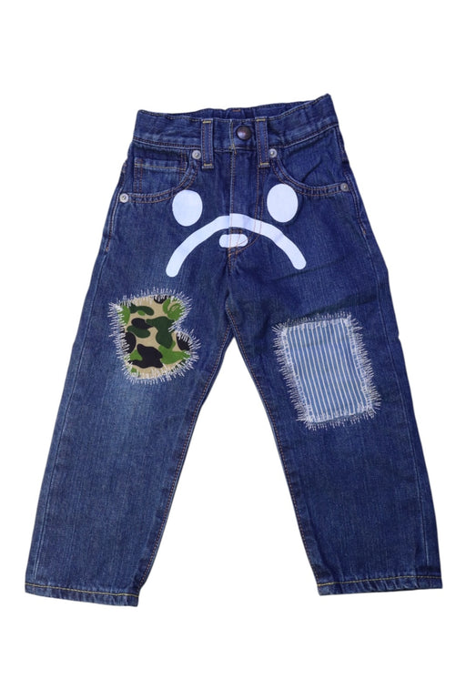 A Blue Jeans from Bape by A Bathing Ape in size 18-24M for boy. (Front View)
