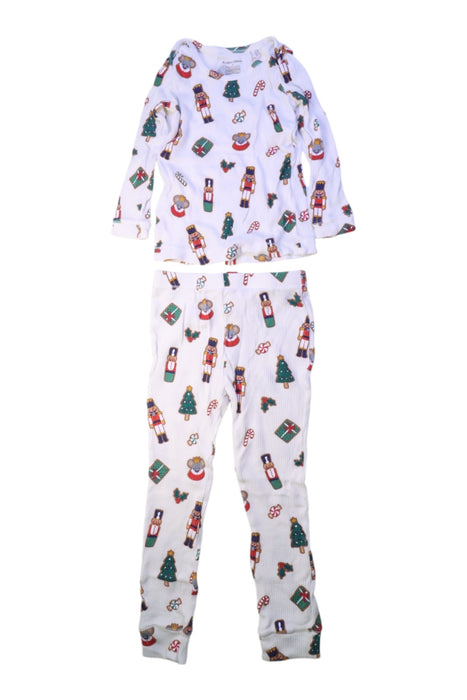 A White Pyjama Sets from Angel Dear in size 5T for neutral. (Front View)