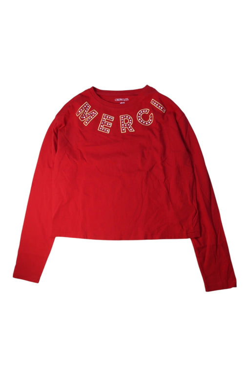 A Red Long Sleeve Tops from Crewcuts in size 10Y for girl. (Front View)
