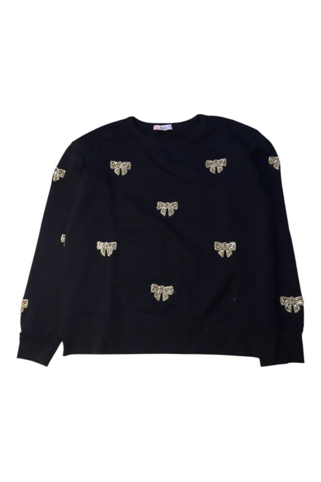 A Black Crewneck Sweatshirts from Crewcuts in size 10Y for girl. (Front View)