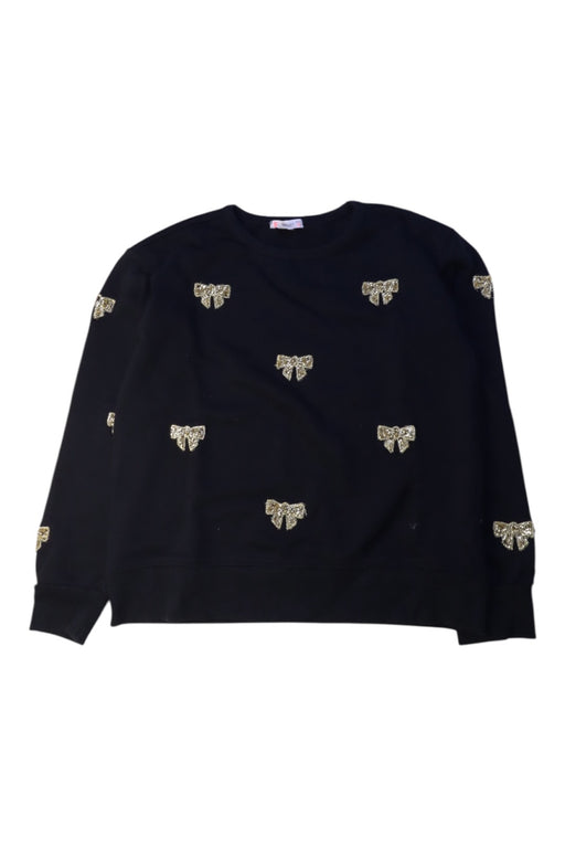 A Black Crewneck Sweatshirts from Crewcuts in size 10Y for girl. (Front View)