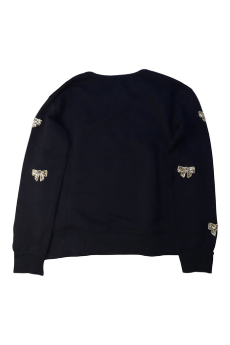 A Black Crewneck Sweatshirts from Crewcuts in size 10Y for girl. (Back View)