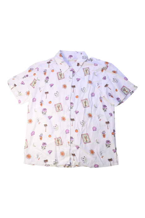 A White Short Sleeve Shirts from Seed in size 10Y for girl. (Front View)