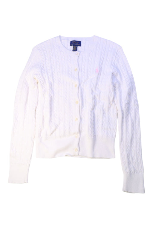 A White Cardigans from Polo Ralph Lauren in size 8Y for girl. (Front View)