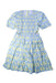 A Blue Short Sleeve Dresses from Seed in size 12Y for girl. (Front View)