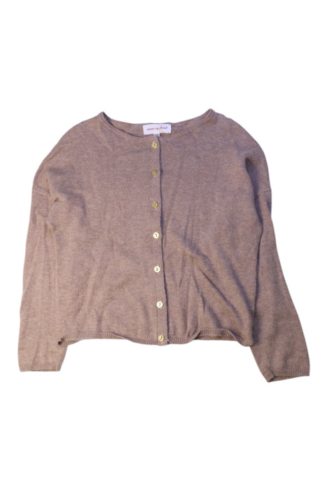 A Brown Cardigans from Excuse My French in size 6T for girl. (Front View)