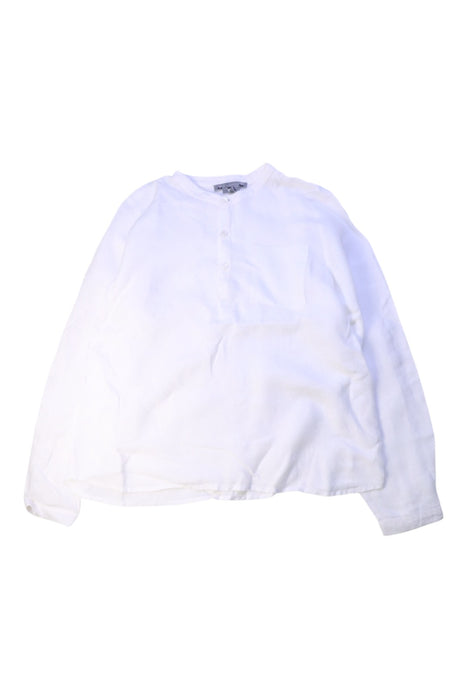 A White Long Sleeve Shirts from Bonpoint in size 10Y for boy. (Front View)