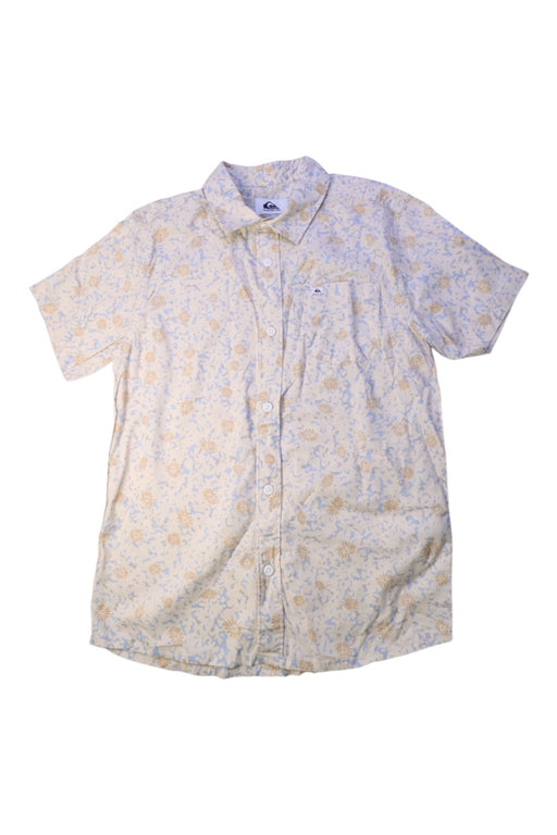 A Beige Short Sleeve Shirts from Quiksilver in size 10Y for boy. (Front View)