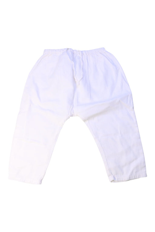 A White Casual Pants from Bout'Chou in size 12-18M for girl. (Front View)