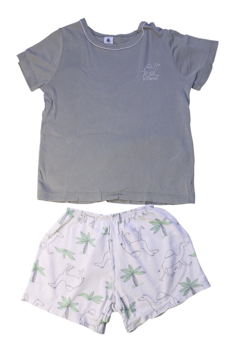 A Grey Pyjama Sets from Petit Bateau in size 4T for boy. (Front View)