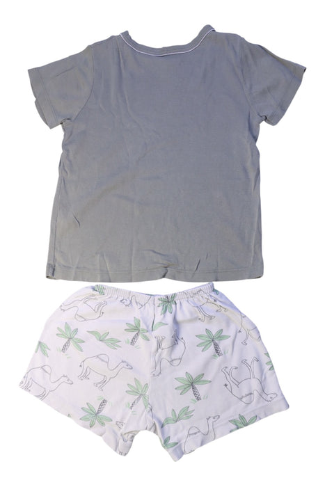 A Grey Pyjama Sets from Petit Bateau in size 4T for boy. (Back View)