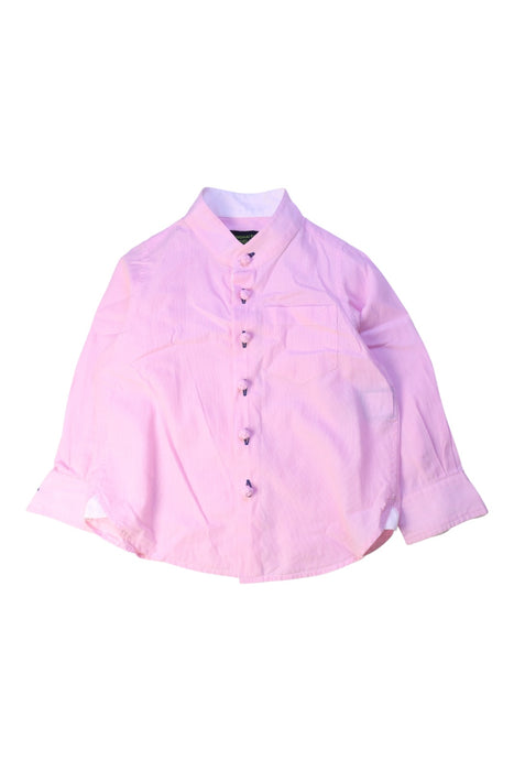 A Pink Long Sleeve Shirts from Shanghai Tang in size 2T for boy. (Front View)