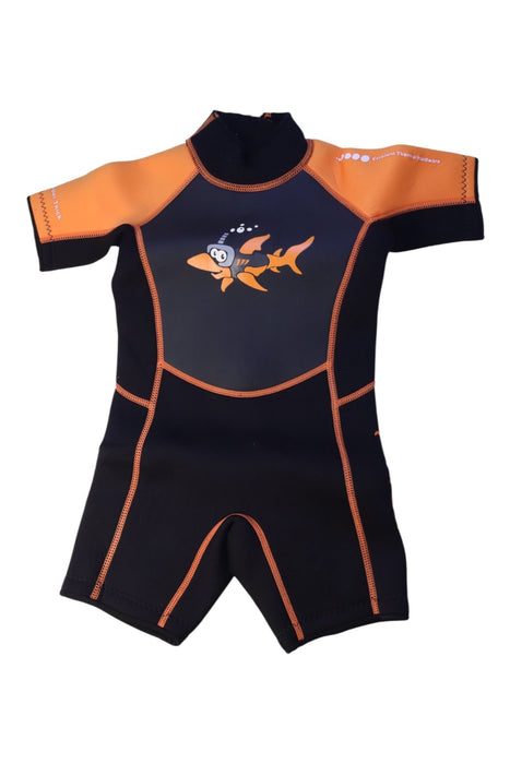 A Black Wetsuits from Aquasport in size 2T for neutral. (Front View)