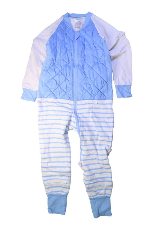 A Blue Onesies from Sleepy Company in size 6T for neutral. (Front View)