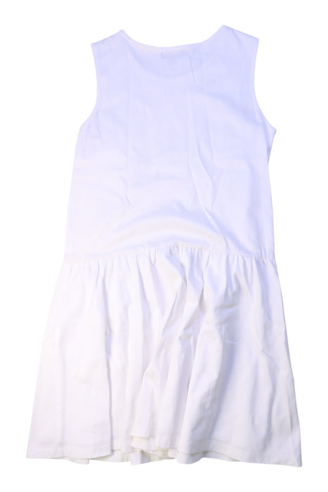 A White Sleeveless Dresses from Ferrari in size 9Y for girl. (Back View)