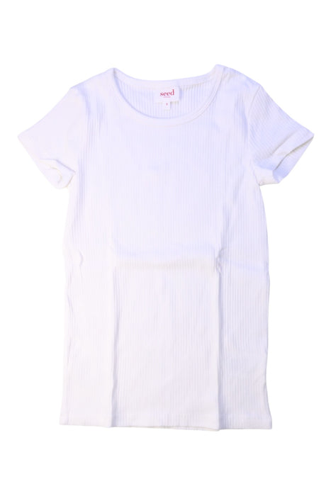 A White Short Sleeve T Shirts from Seed in size 8Y for girl. (Front View)