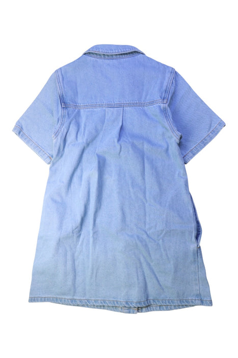 A Blue Short Sleeve Dresses from Seed in size 8Y for girl. (Back View)