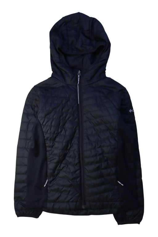 A Black Puffer/Quilted Jackets from Columbia in size 8Y for boy. (Front View)