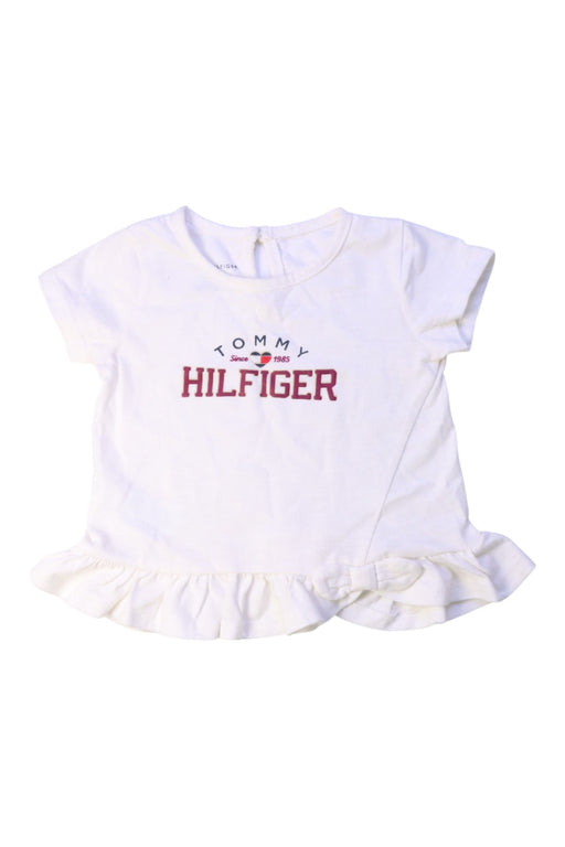 A White Short Sleeve Tops from Tommy Hilfiger in size 6-12M for girl. (Front View)