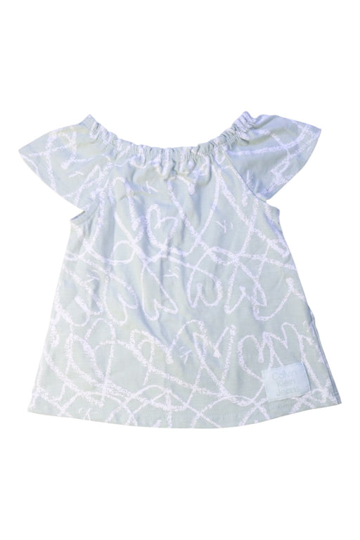 A White Short Sleeve Tops from Calvin Klein in size 6-12M for girl. (Front View)
