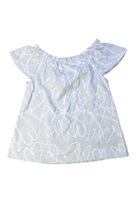 A White Short Sleeve Tops from Calvin Klein in size 6-12M for girl. (Back View)