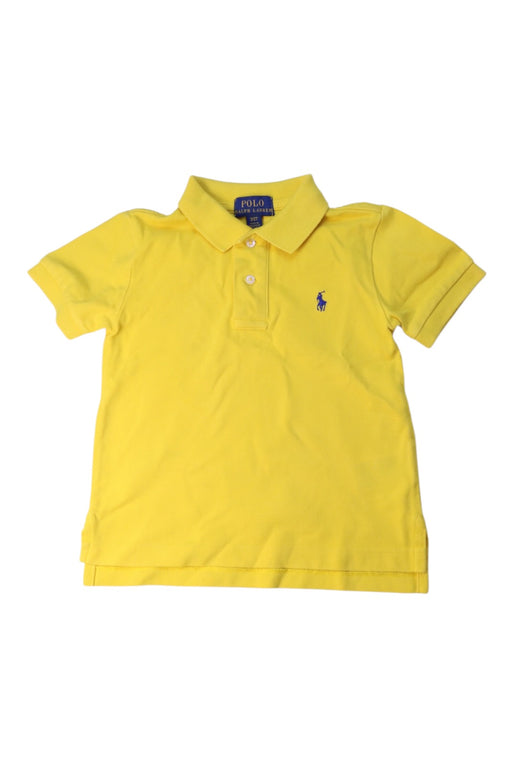 A Yellow Short Sleeve Polos from Polo Ralph Lauren in size 2T for boy. (Front View)