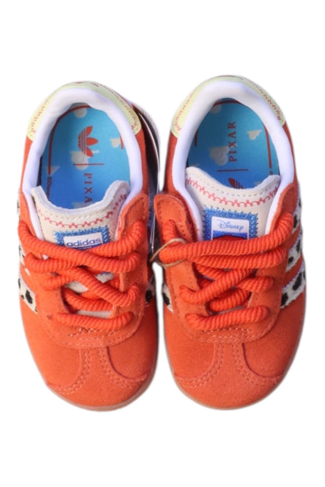 A Orange Sneakers from Adidas in size 18-24M for neutral. (Back View)