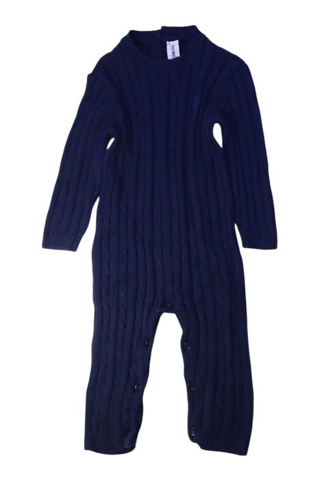 A Navy Long Sleeve Jumpsuits from Dirk Bikkembergs in size 6-12M for boy. (Front View)