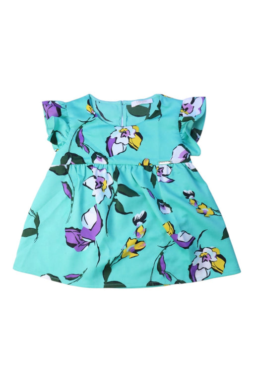 A Teal Short Sleeve Dresses from Liu Jo in size 4T for girl. (Front View)