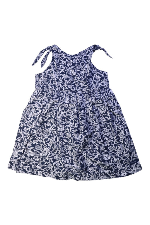 A Navy Sleeveless Dresses from By the Sea in size 4T for girl. (Front View)