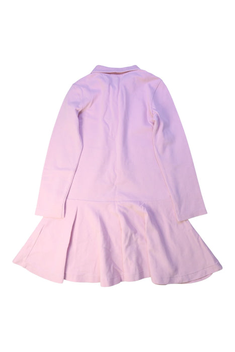 A Pink Long Sleeve Dresses from Polo Ralph Lauren in size 5T for girl. (Back View)