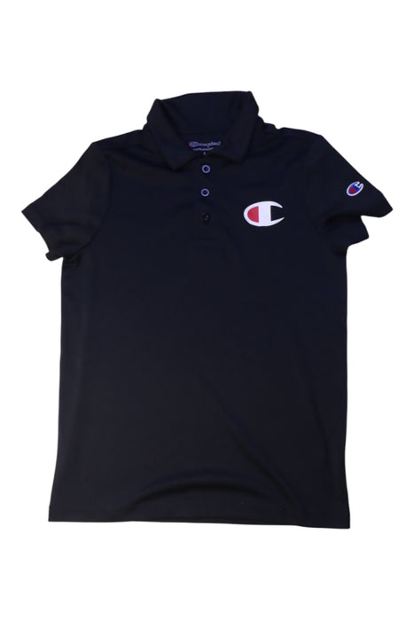A Navy Short Sleeve Polos from Champion in size 10Y for boy. (Front View)