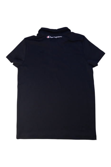 A Navy Short Sleeve Polos from Champion in size 10Y for boy. (Back View)