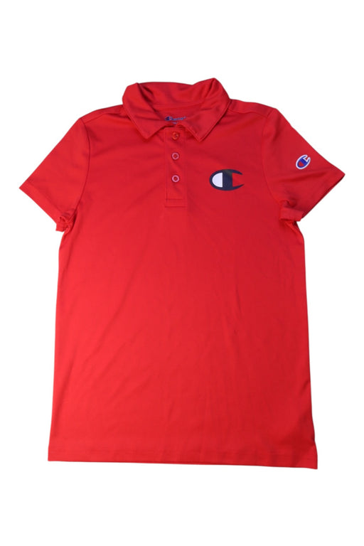 A Red Short Sleeve Polos from Champion in size 10Y for boy. (Front View)