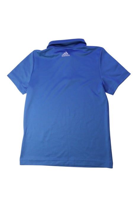 A Blue Short Sleeve Polos from Adidas in size 7Y for boy. (Back View)