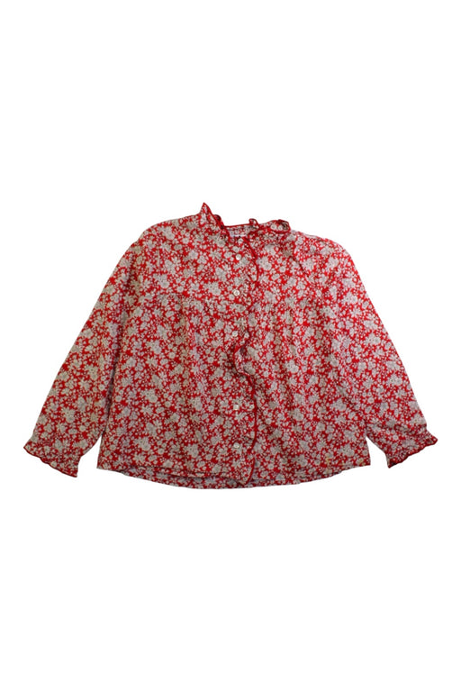 A Red Long Sleeve Shirts from Cyrillus in size 6T for girl. (Front View)