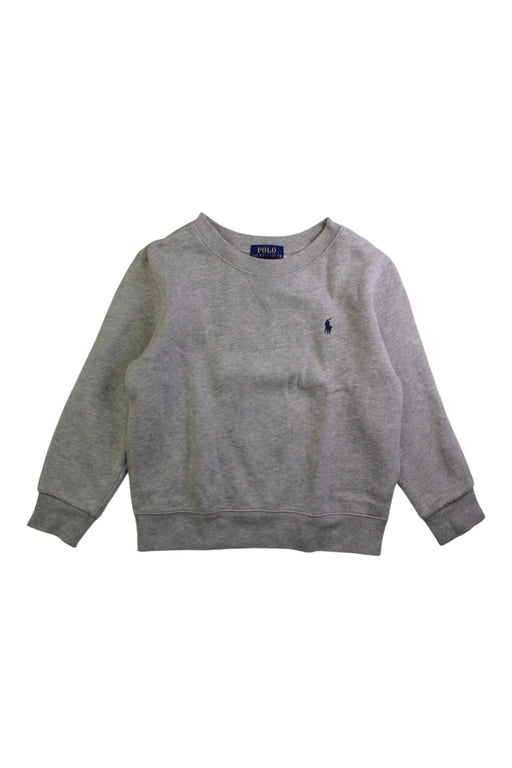 A Grey Crewneck Sweatshirts from Polo Ralph Lauren in size 5T for boy. (Front View)