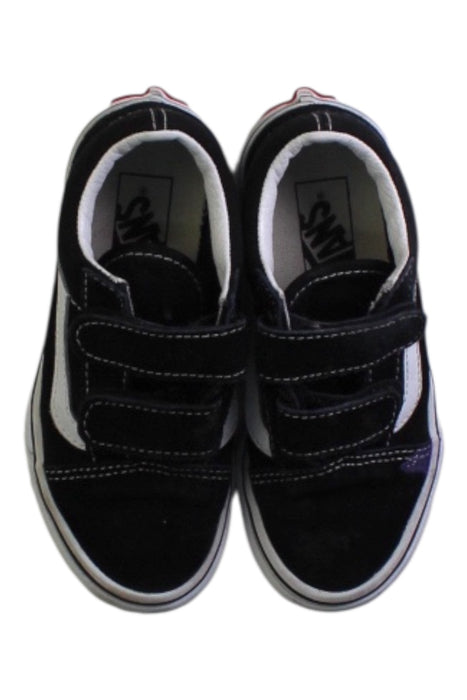 A Black Sneakers from Vans in size 4T for neutral. (Back View)