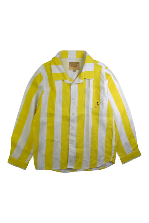 A Yellow Long Sleeve Shirts from Kip&Co in size 8Y for boy. (Front View)