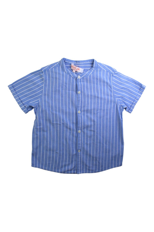 A Blue Short Sleeve Shirts from Paulina Katarina in size 8Y for boy. (Front View)