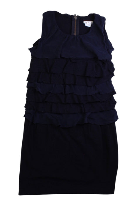 A Navy Sleeveless Dresses from Crewcuts in size 6T for girl. (Front View)