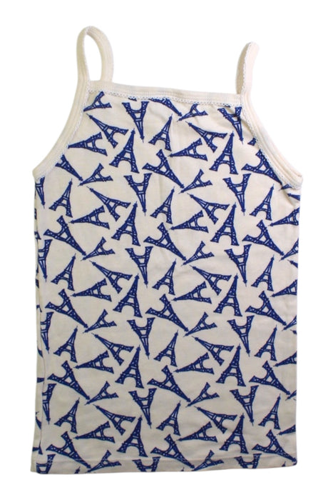 A Blue Sleeveless Tops from Petit Bateau in size 8Y for girl. (Back View)