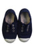 A Navy Slip Ons from Hampton Canvas in size 18-24M for boy. (Back View)